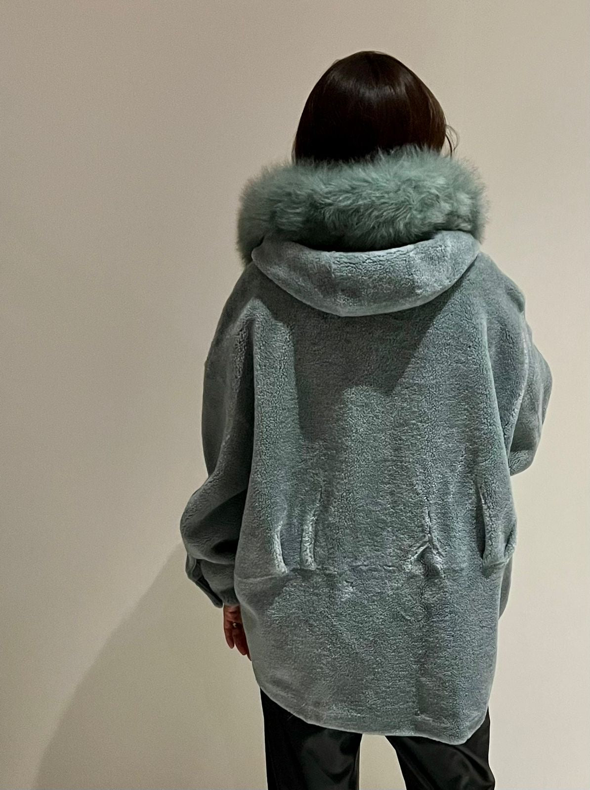 LONG WOOL AND FOX JACKET